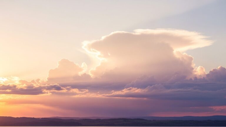 Aesthetic bible verse wallpaper showing Psalm 46:10 on a soft dawn-clouds background